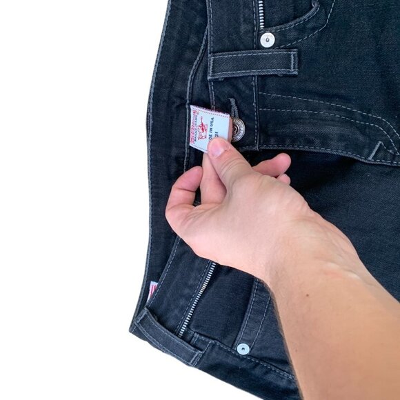 VINTAGE True Religion Jeans Size 31 Black Zipper - Picture 4 of 5